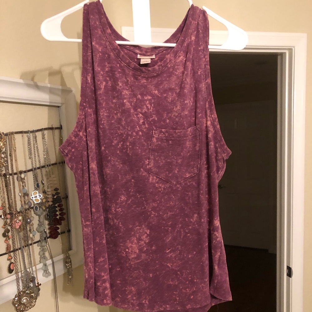 Maroon wash tank top